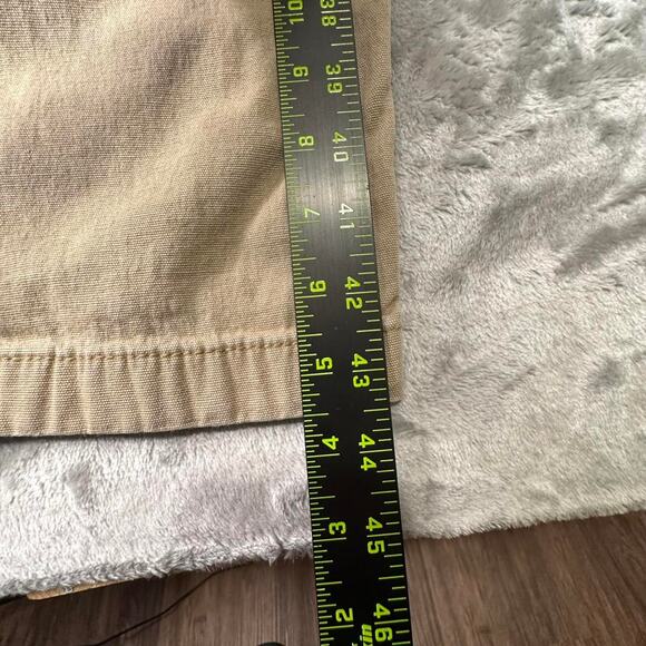 Distressed Carhartt Relaxed Fit Tan Khaki Baggy Carpenter Pants Size 38X34 - Picture 4 of 6